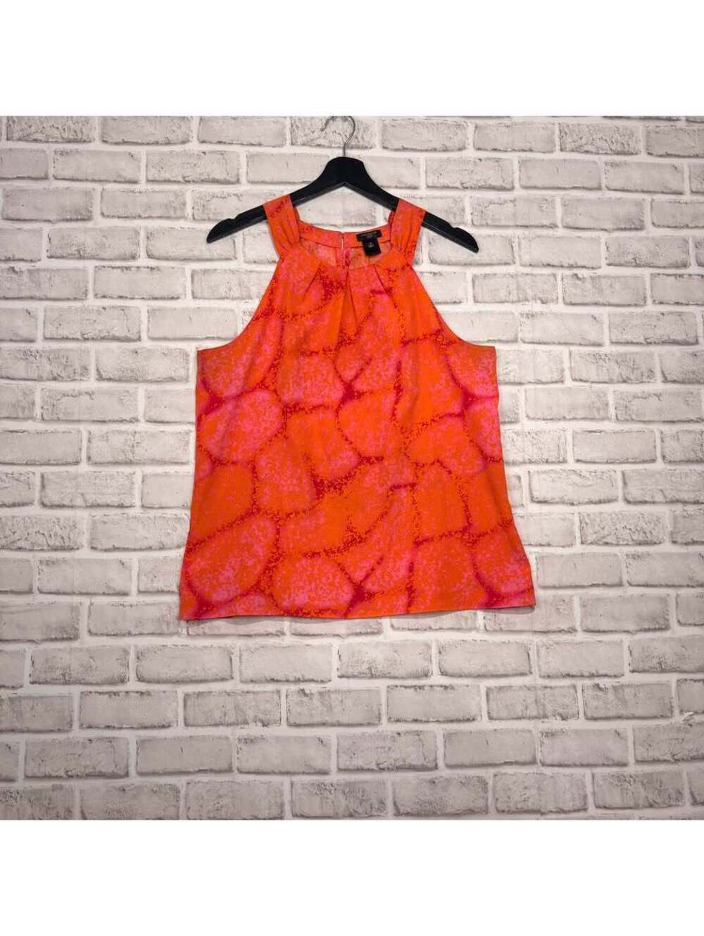 Ann Taylor Petite Tank Top Orange and Pink Women's 12P